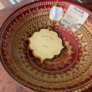 TURKISH Red and Gold Decorative Bowl